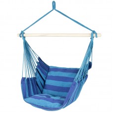 Hammock Hanging Rope Chair Porch Swing Seat Patio Camping Stripe Portable 