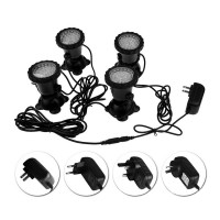 Multi-color 4PCS 144LED Underwater Spot Light for Water Aquarium Garden Pond Fish Tank