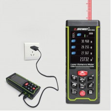 SNDWAY SW-S50 USB Rechargeable Color 50M Laser Distance Meter Range Finder Tape