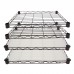 Commercial 40x30x80cm 4 Tier Layer Shelf Adjustable Steel Wire Metal Steel Shelving Rack 