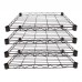 Commercial 40x30x80cm 4 Tier Layer Shelf Adjustable Steel Wire Metal Steel Shelving Rack 