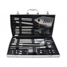 Grill Utensil Set 19PCS Stainless Steel BBQ Tools Outdoor Barbecue Cooking Case