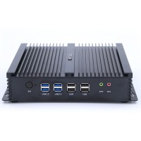 Mini Industrial PC Fanless Intel i7 5550U 2.0Gz 8G RAM 256G SSD 6x RS232 with HDMI VGA Computer