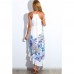 New Arrival Summer Fashion V Neck Sleeveless Floral Print Maxi Women Dresses