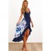 Sexy Printed Summer Boho Long Dress Gown Beach Evening Party Maxi Skirt for Women