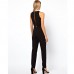 Hot Selling Leotards Catsuit Round Collar Sleeveless Jumpsuit Women Bodysuit  