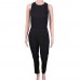 Hot Selling Leotards Catsuit Round Collar Sleeveless Jumpsuit Women Bodysuit  