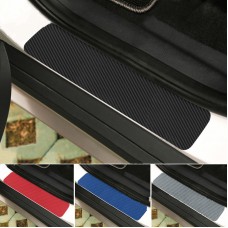 4PCS Car Accessories Door Sill Scuff Welcome Pedal Protect Carbon Fiber Stickers