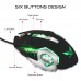 X500 USB Wired Gaming Mouse 3200DPI 6 Buttons  Mechanical Macros Game Mice 