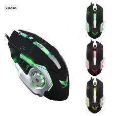 X500 USB Wired Gaming Mouse 3200DPI 6 Buttons  Mechanical Macros Game Mice 