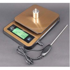 3kg/0.1g Digital Electronic Scale Kitchen Scale Stainless Steel Timing and Thermometer