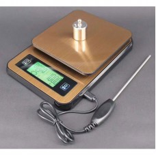 3kg/0.1g Digital Electronic Scale Kitchen Scale Stainless Steel Timing and Thermometer