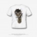 Summer Popular Children Loose Cat Print Broken T-shirt O-neck Round Collar Short Sleeves Cotton 