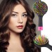 High Quality 1pc Rainbow Volume Anti-static Magic Detangler Hair Curl Straight Massage Comb Brush Styling Tools With Mirror