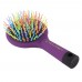 High Quality 1pc Rainbow Volume Anti-static Magic Detangler Hair Curl Straight Massage Comb Brush Styling Tools With Mirror