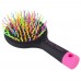 High Quality 1pc Rainbow Volume Anti-static Magic Detangler Hair Curl Straight Massage Comb Brush Styling Tools With Mirror