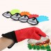 BBQ Grilling Gloves Heat Resistant Kitchen Silicone Oven Mitts Extra Long 