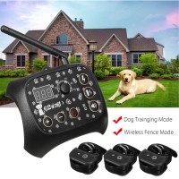 TF68 Waterproof Rechargeable Wireless Elecric Dog Pet Fence Training System 3 Collars