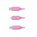 3 in 1 Phone Charging Cable Nylon Micro USB Fast Charger Data Line For Ios Android Type C 