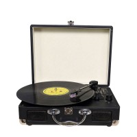 Portable Gramophone Portable Suitcase LP Vinyl Mmachine Antique Vintage LP Phonograph Record Player