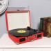 Portable Gramophone Portable Suitcase LP Vinyl Mmachine Antique Vintage LP Phonograph Record Player