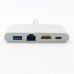 USB 3.1 Type C Hub to HDMI 4K/ RJ45 Gigabit Ethernet/ USB 3.0 HDMI USB C Adapter