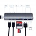 7in1 USB C Hub Dual Type-C Multiport Card Reader Adapter 4K HDMI For MacBook Pro USB C HDMI Card Reader HUB PD