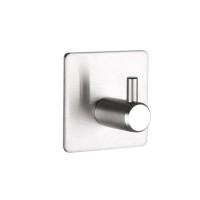 Stainless Steel Hooks Hanger Self Adhesive Robe Towel Hook for Bathroom Living Room Kitchen Wall Mounted