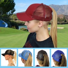 New Arrivals Woman's Ponytail Baseball Cap Summer Sun Protection Hats for Women Snapback Adjustable