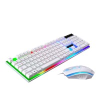 G21 Colorful Backlit Gaming Keyboard Mouse Combo With LED Rainbow Backlight Adjustable 1600DPI Game Mouse