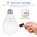 Bulb Light Lamp 960P HD WIFI IP Camera Security CCTV Video Monitor Hidden Camera