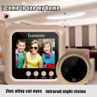 2.4 inch Screen Wireless Mini WiFi Doorbell Video Intelligent Speech Monitor Security