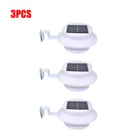 3pcs Solar Powered Light 3LED Gutter Light Outdoor/Garden/Yard/Wall/Fence/Pathway Lamp