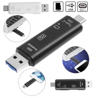 3 in 1 USB 3.0 Type C / USB / Micro USB SD TF Memory Card Reader OTG Adapter