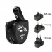 Multifunction Car Wall USB Charger 2.4A 2-in-1 Dual Port USB Car Charger and Home Travel AUS/UK/EU/US