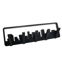 Clothes Hanger Storage Rack Umbra Sticks 5 Hook Wall Mounted Plastic Coat Scarf Black 