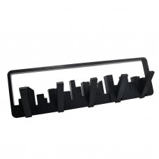 Clothes Hanger Storage Rack Umbra Sticks 5 Hook Wall Mounted Plastic Coat Scarf Black 