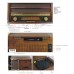 Phonograph Recorders Jukebox Bluetooth Stereo Speaker Antique Radio AM FM USB CD 8 in 1