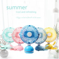 360Deg Fun Adjustable Portable USB Rechargeable Battery Mini Fan Oscillating Clip On Desk for Baby Stroller