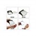 Wall Waterproof Solar Lights LED Outdoor Wall Lamp Decoration Fence Garden - White Light