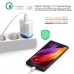 Quick Charge 3.0 Plug Cable Travel Wall Charger 25cm Micro USB Cable For iPhone Samsung Xiaomi