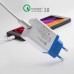 Quick Charge 3.0 Plug Cable Travel Wall Charger 25cm Micro USB Cable For iPhone Samsung Xiaomi