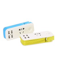 4 Ports USB Charger 5V 2.1A Fast Charging Travel Desktop Charger Adapter Socket