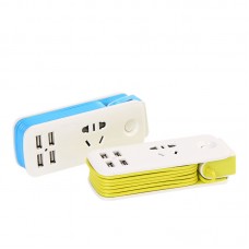 4 Ports USB Charger 5V 2.1A Fast Charging Travel Desktop Charger Adapter Socket