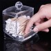 Clear Acrylic Cotton Swab Q-tip Storage Bud Holder Box Cosmetic Makeup Case