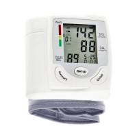 Wrist Blood Pressure Monitor Digital LCD Heart Beat Rate Pulse Meter Measure Portable Case 