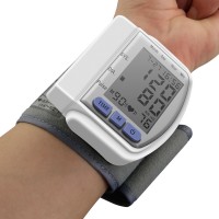 Wrist Blood Pressure Monitor Digital LCD Heart Beat Rate Pulse Meter Measure Portable Case