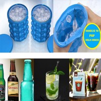 Ice Cube Maker Genie Space Saving Silicon Ice Bucket Kitchen Tool for Chilling Party Drink Beverages
