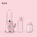 Electric Retro Juicer Small Vegetable Fruit Juicer Machine Mixing Blender w/Mason Travel Cup