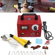 220V 60W Multifunction Laser Pyrography Pen Machine Gourd Wood Craft Tool Kit